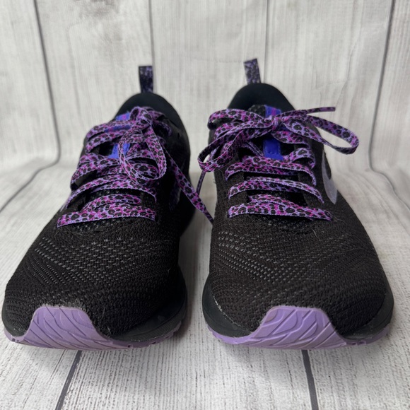 Brooks Revel 5 Purple Black Cheetah Running Sneakers Athletic Shoes Size 7.5B - Picture 3 of 6
